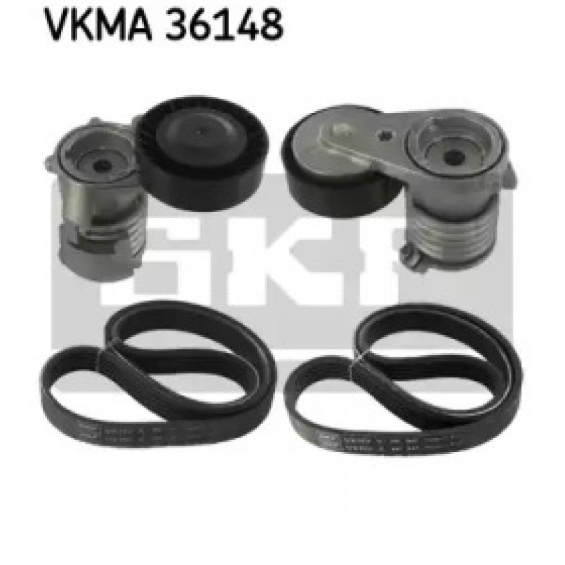 VKMA 36148 SKF Комплект (ремінь+ролики)